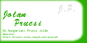 jolan prucsi business card